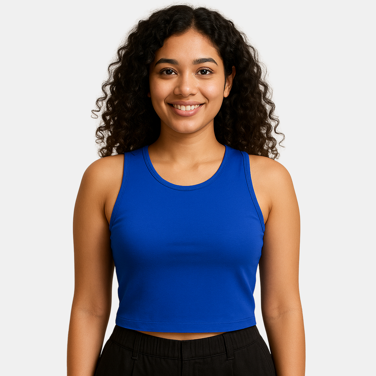 Envie Regular Fit U Neck Short Length Camisole Tank Top - NVC3033 (Sapphire)