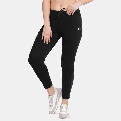 Envie Regular Fit Ankle Length Track Pant - NVTP8008 (Black Black)