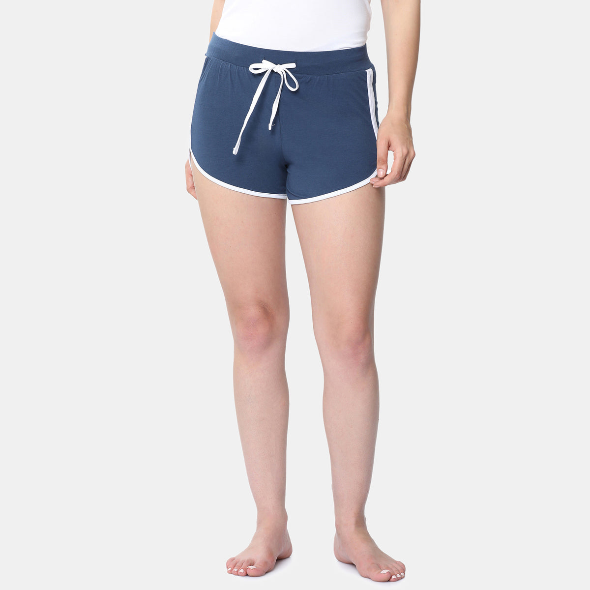 Envie Dualtone Relaxed Fit Dolphin Shorts - NVS5023 (Teal White)