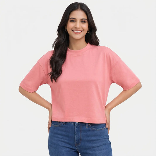 Envie Relaxed Fit Short Sleeve T-Shirt - NVTS1002 (Peach)