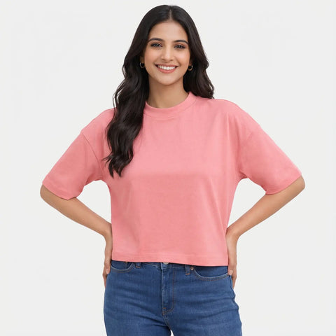 Envie Relaxed Fit Short Sleeve T-Shirt - NVTS1002 (Peach)