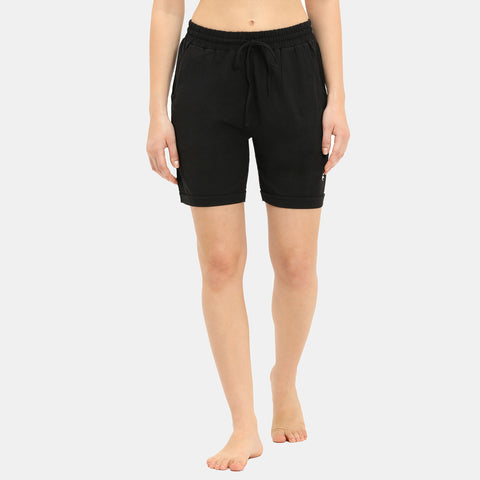 Envie Loose Fit Thigh Length Shorts - NVS5022 (Black)