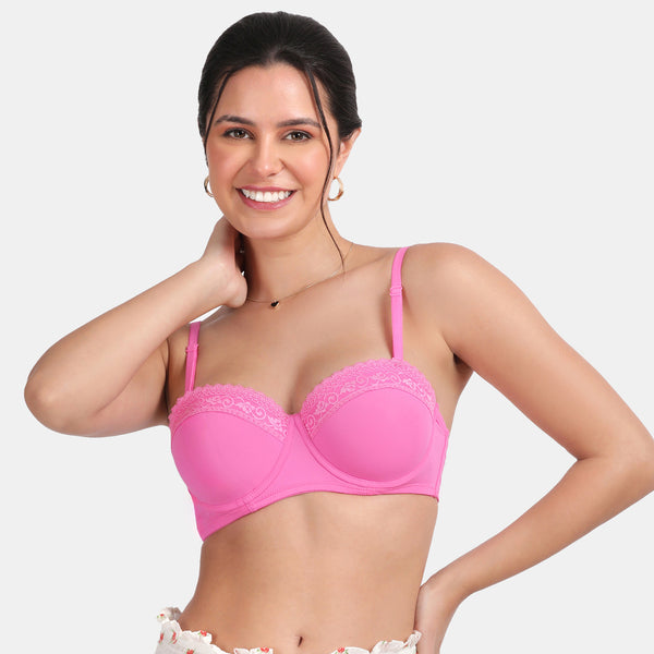 Envie Padded Wired Medium Coverage Push-Up Bra - NVB1119 (Shocking Pink)