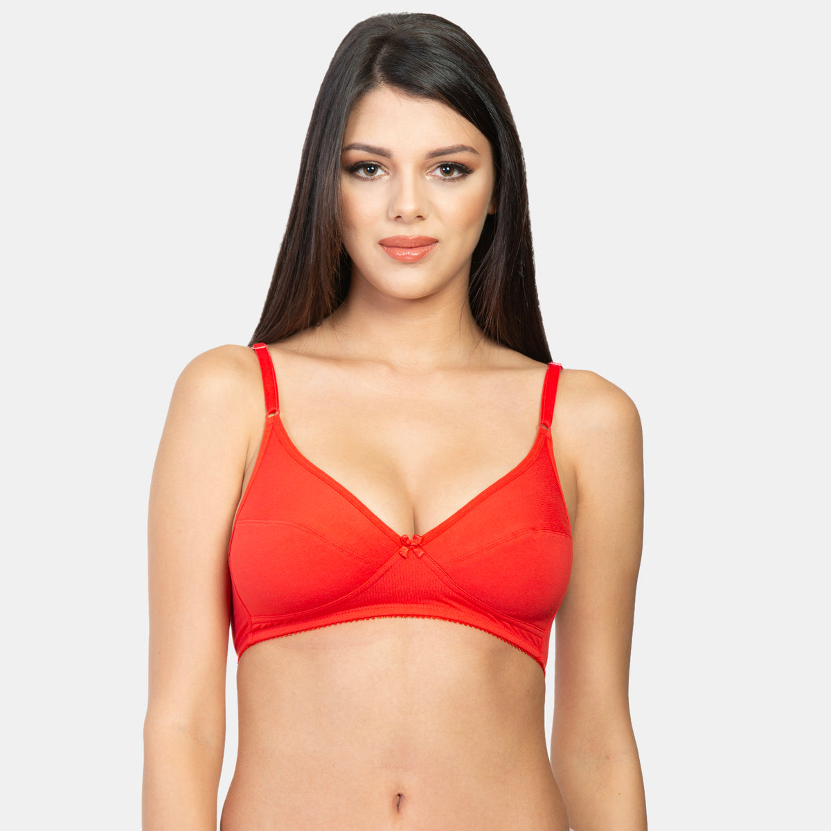 Envie Non-Padded Non-Wired 3/4th Coverage Minimizer Bra - NVB1001 (True Red)