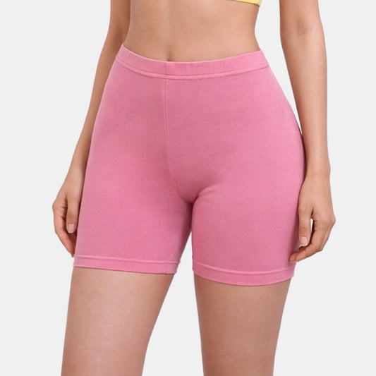 Envie Hugged Fit Thigh Length Cycling Shorts - NVS5019 (Seashell Pink)