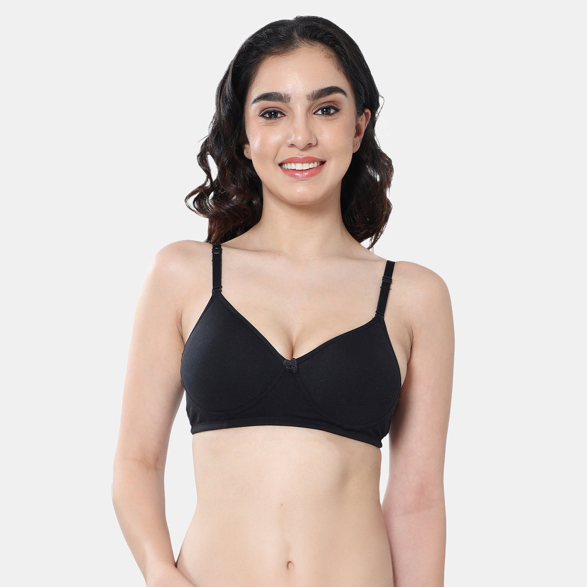 Envie Padded Non-Wired 3/4th Coverage T-Shirt Bra - NVB1105 (Black)