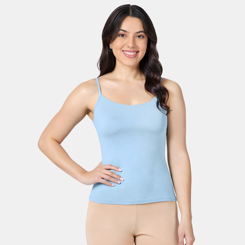 Envie Regular Fit Scoop Neck Short Length Camisole - NVC3031 (Blue)