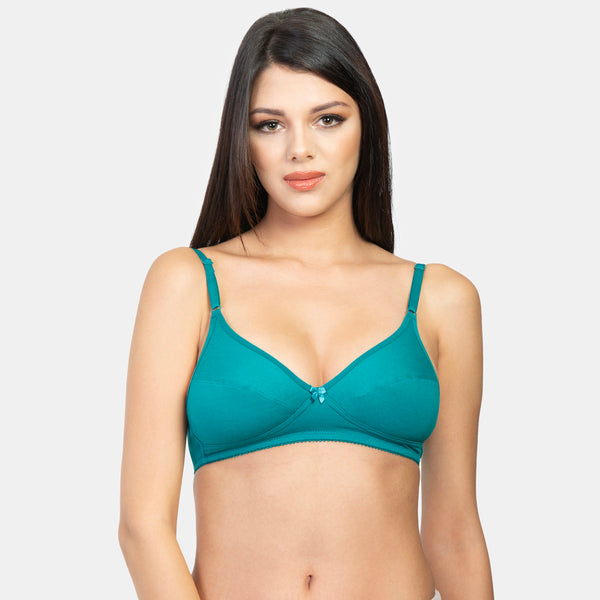Envie Pack of 2 Non-Padded Non-Wired 3/4th Coverage Minimizer Bra - NVB1001 (Green)