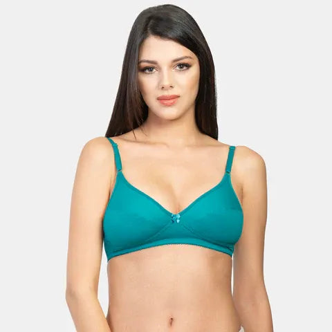 Green minimiser bra Envie non padded non wired 3/4th coverage comfortable daily wear bra for women