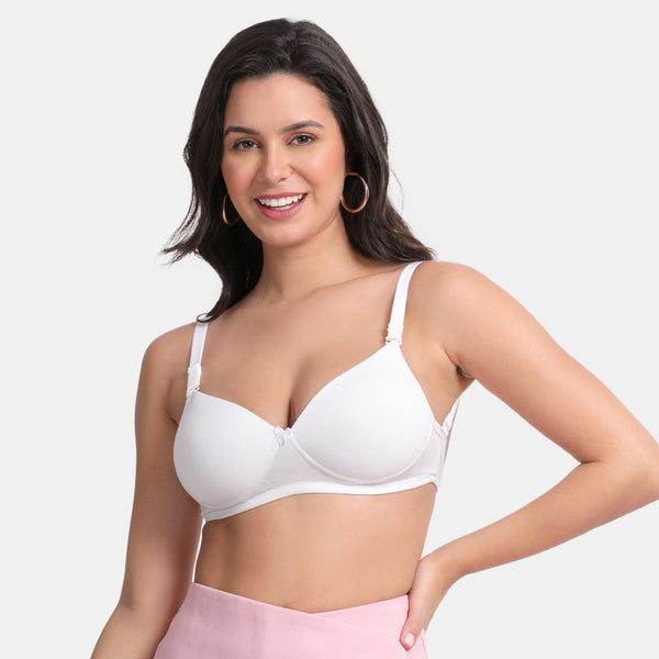 Envie Padded Non-Wired 3/4th Coverage Backless Bra - NVB1121 (White)