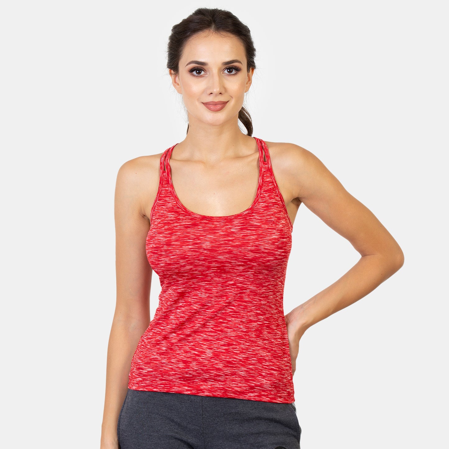 Envie Athletic Fit Round Neck Short Length Tank Top - NVC3011