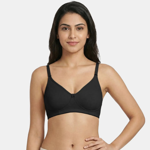 Envie Non-Padded Non-Wired 3/4th Coverage T-Shirt Bra - NVB1002 (Black)