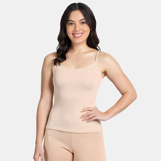 Envie Regular Fit Scoop Neck Short Length Camisole - NVC3031 (Nude)