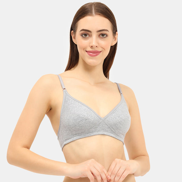 Envie Pack of 2 Non-Padded Non-Wired 3/4th Coverage Minimiser Bra - NVB1083 (Melange)