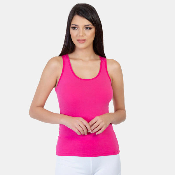 Envie Pack of 2 U-Neck Short Length Racerback Tank Top - NVC3003 (Meganta)