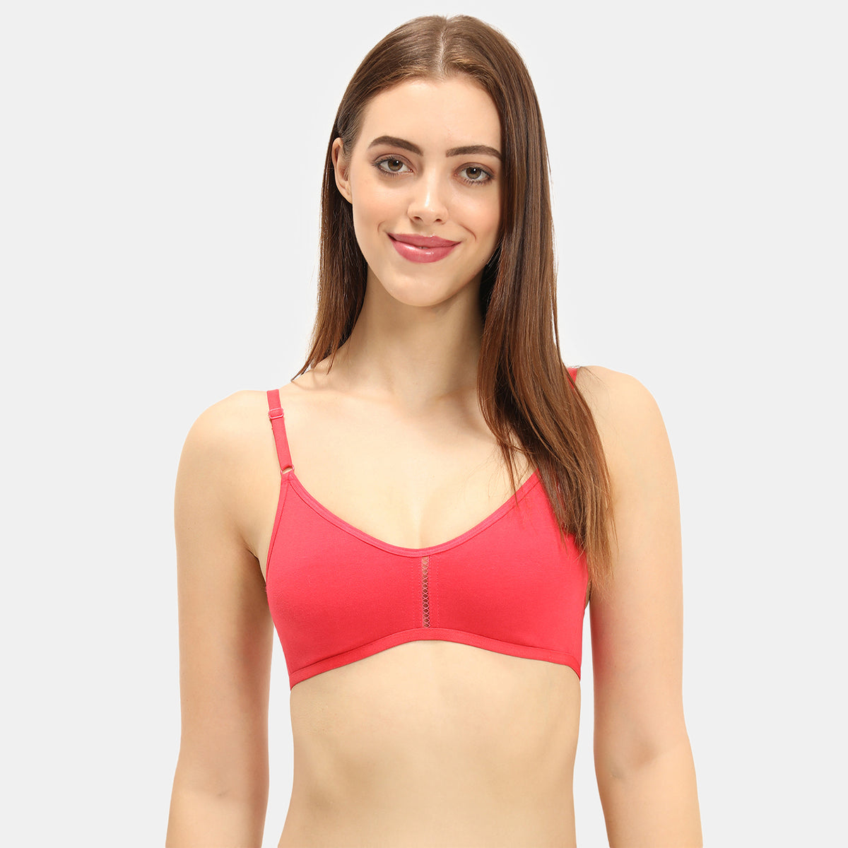 Envie Non-Padded Non-Wired 3/4th Coverage T-Shirt Bra - NVB1082 (Red)