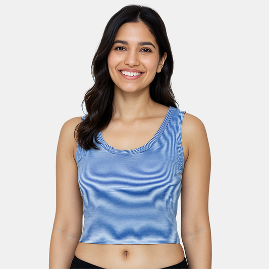 Envie Regular Fit U Neck Short Length Camisole - NVC3032 (Royal Blue)