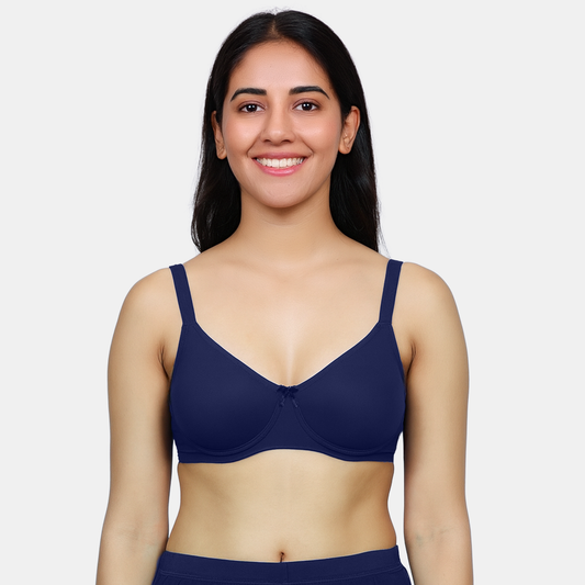 Envie Non-Padded Wired 3/4th Coverage T-Shirt Bra - NVB1132 (Navy)