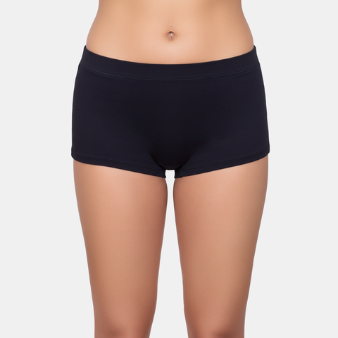 Envie High Rise Full Coverage Boyshorts - NVP2065 (Black)