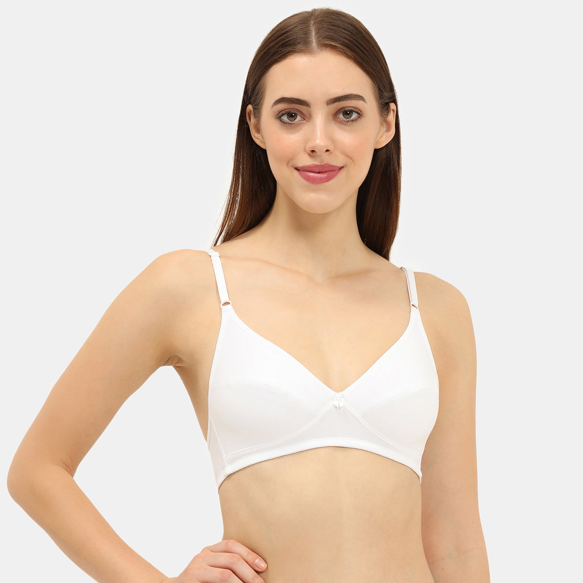 Envie Non-Padded Non-Wired 3/4th Coverage Minimiser Bra - NVB1083 (White)