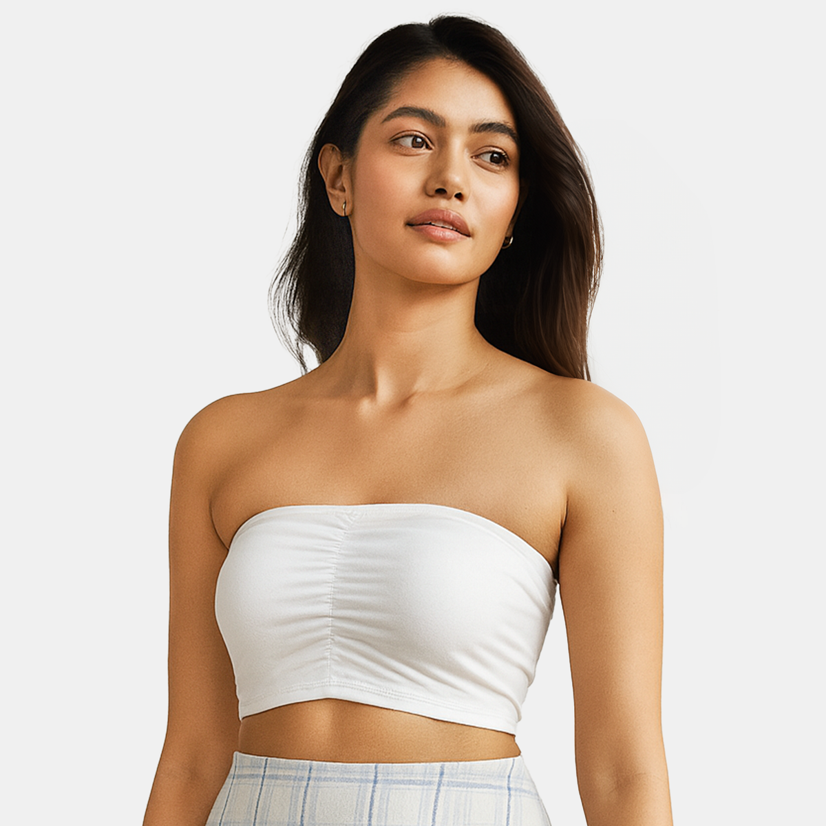 Envie Non-Padded Non-Wired Medium Coverage Bandeau Bra - NVB1144 (White)