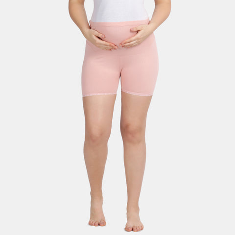 Envie Hugged Fit Maternity Lace Shorts - NVS5031 (Peach)