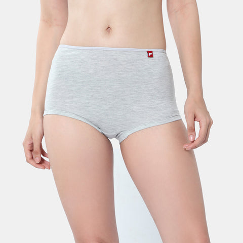 Envie Midrise Hugged Fit Comfort Boyshorts - NVS5027 (Grey Melange)