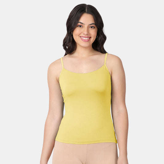Envie Regular Fit Scoop Neck Short Length Camisole - NVC3031 (Yellow)