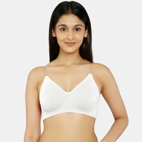 White 3/4th coverage minimiser bra Envie non padded non wired smooth daily wear lingerie