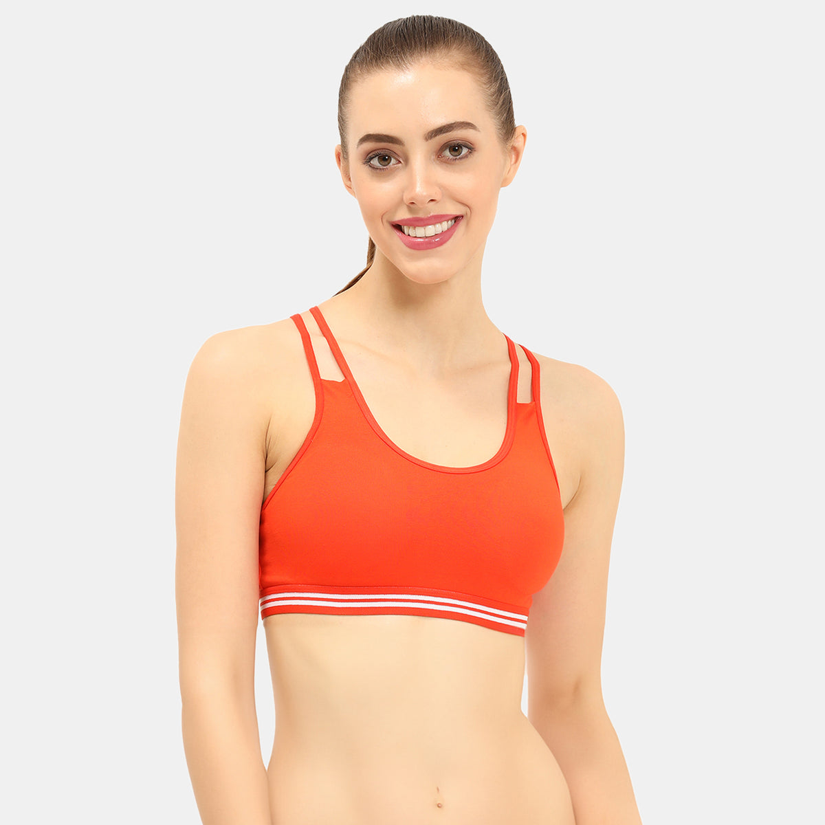 Envie Padded Non-Wired Full Coverage Sports Bra - NVB1069 (Fiesta)