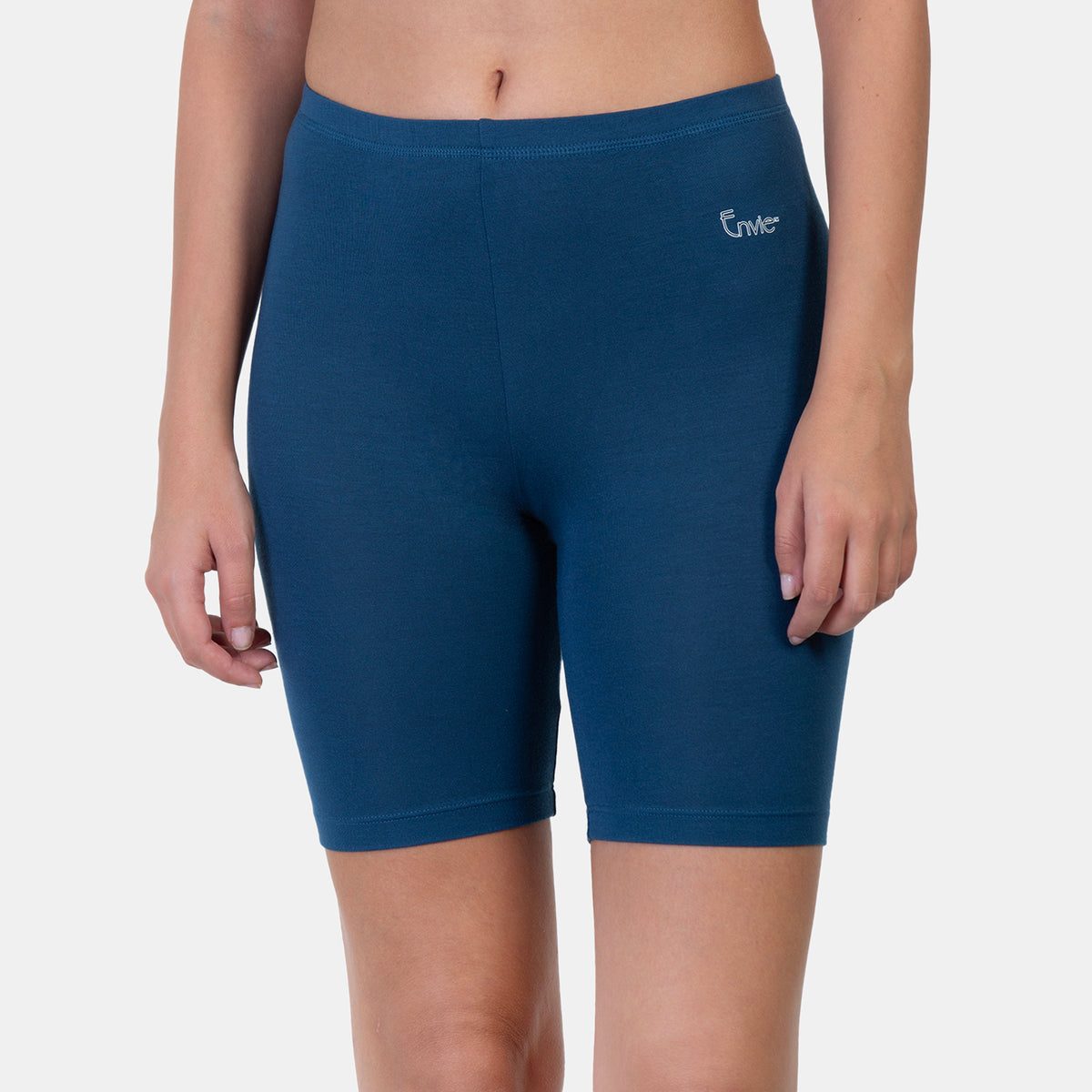 Envie Hugged Fit Thigh Length Cycling Shorts - NVS5020 (M.Blue)