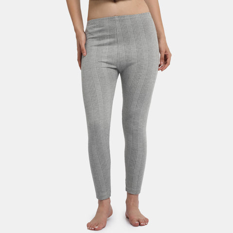 Envie Regular Fit Ankle Length Thermal Pant NVTHTM114 (Grey Melange)