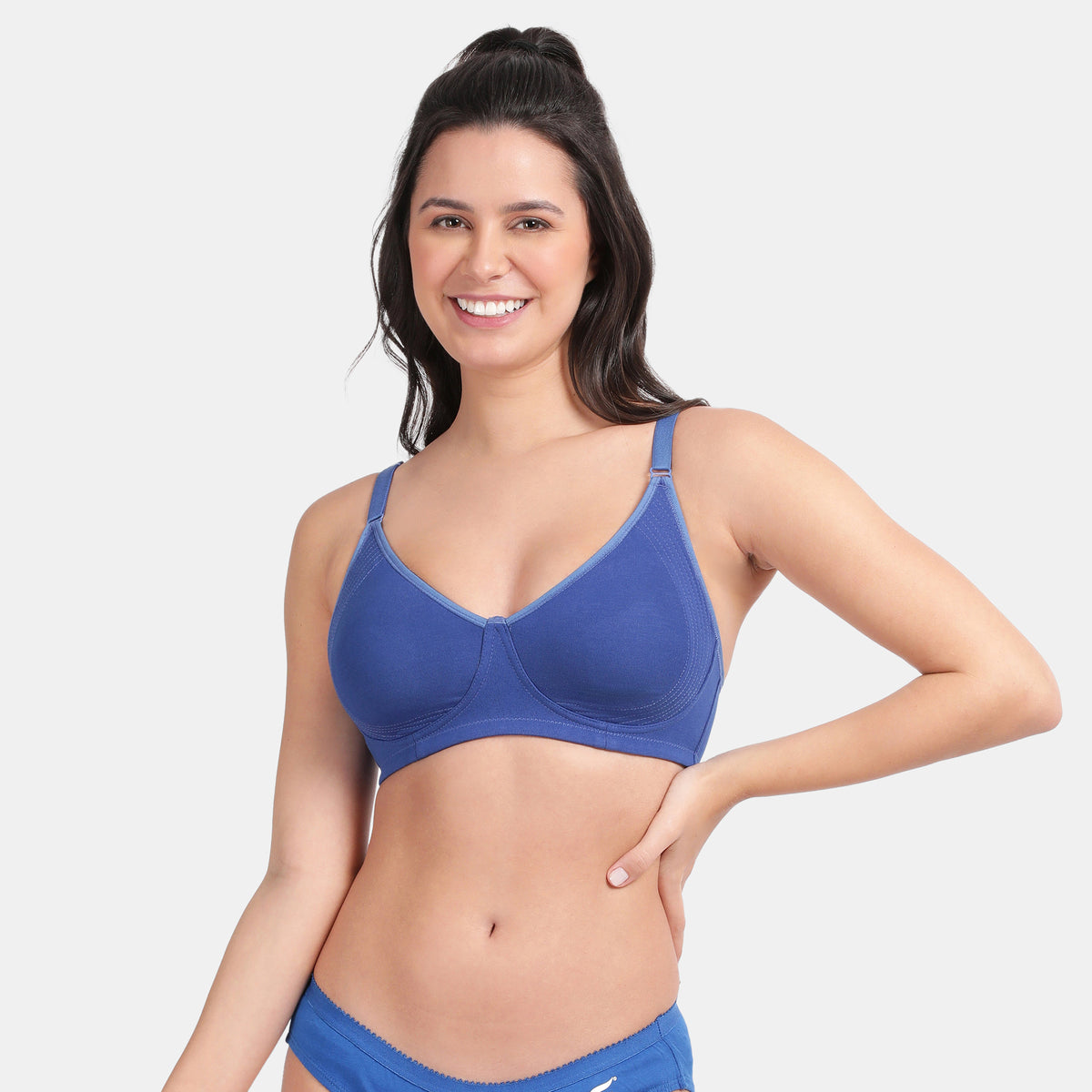 Envie Non-Padded Non-Wired 3/4th Coverage Minimiser Bra - NVB1024 (Sapphire)