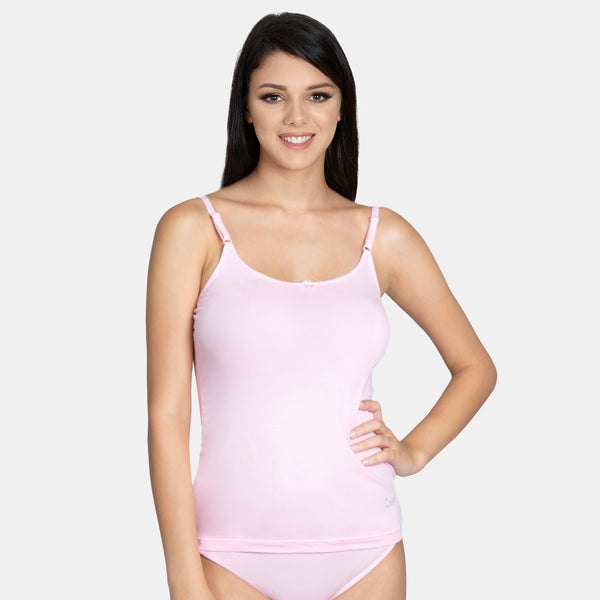 Envie Pack of 2 Regular Fit Round Neck Short Length Basic Camisole - NVC3001 (Light Pink)
