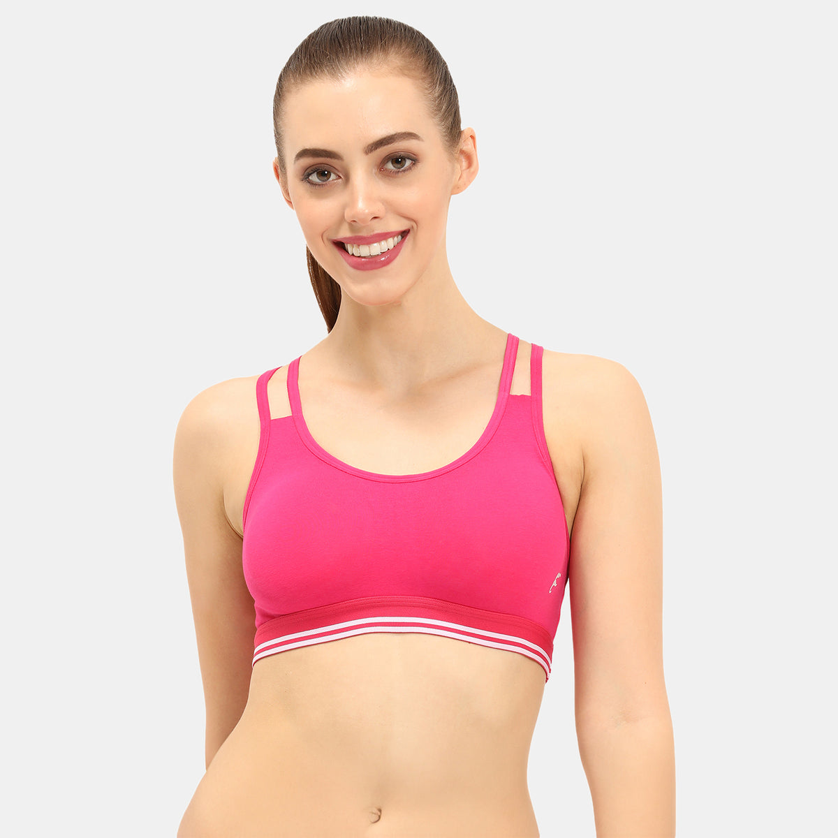 Envie Padded Non-Wired Full Coverage Sports Bra - NVB1069 (Fusia Pink)