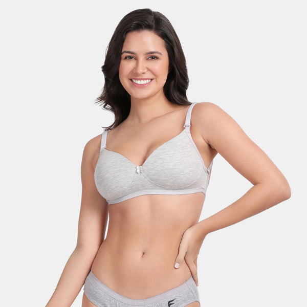 Envie Padded Non-Wired 3/4th Coverage Backless Bra - NVB1121 (Grey Melange)
