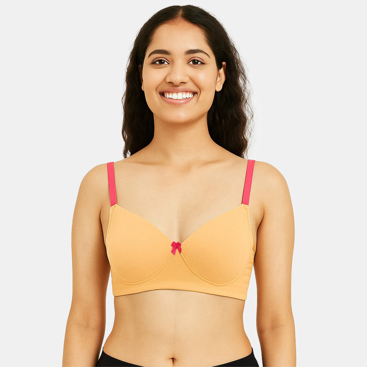 Envie Padded Non Wired Moulded 3/4th Coverage T-shirt Bra - NVB1140 (Nude Fusia)