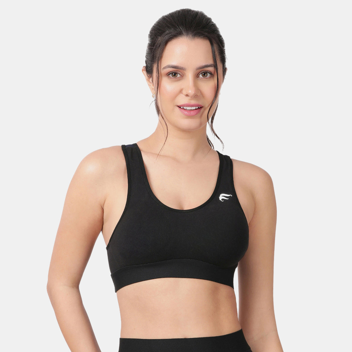 Envie Padded Non-Wired Full Coverage Sports Bra - NVB1070 (Black Plum)