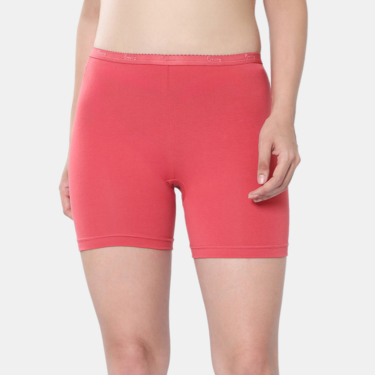 Envie Hugged Fit Thighcling Shorts - NVS5029 (Dark Coral)