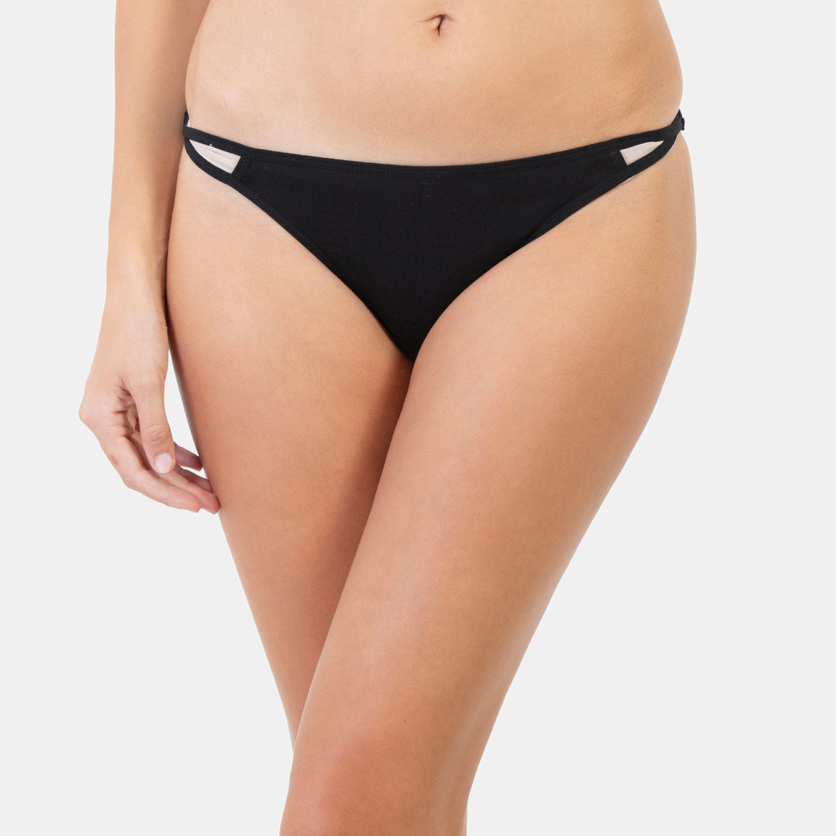 Envie Low Rise Half Coverage String Bikini - NVP2021 (Black)