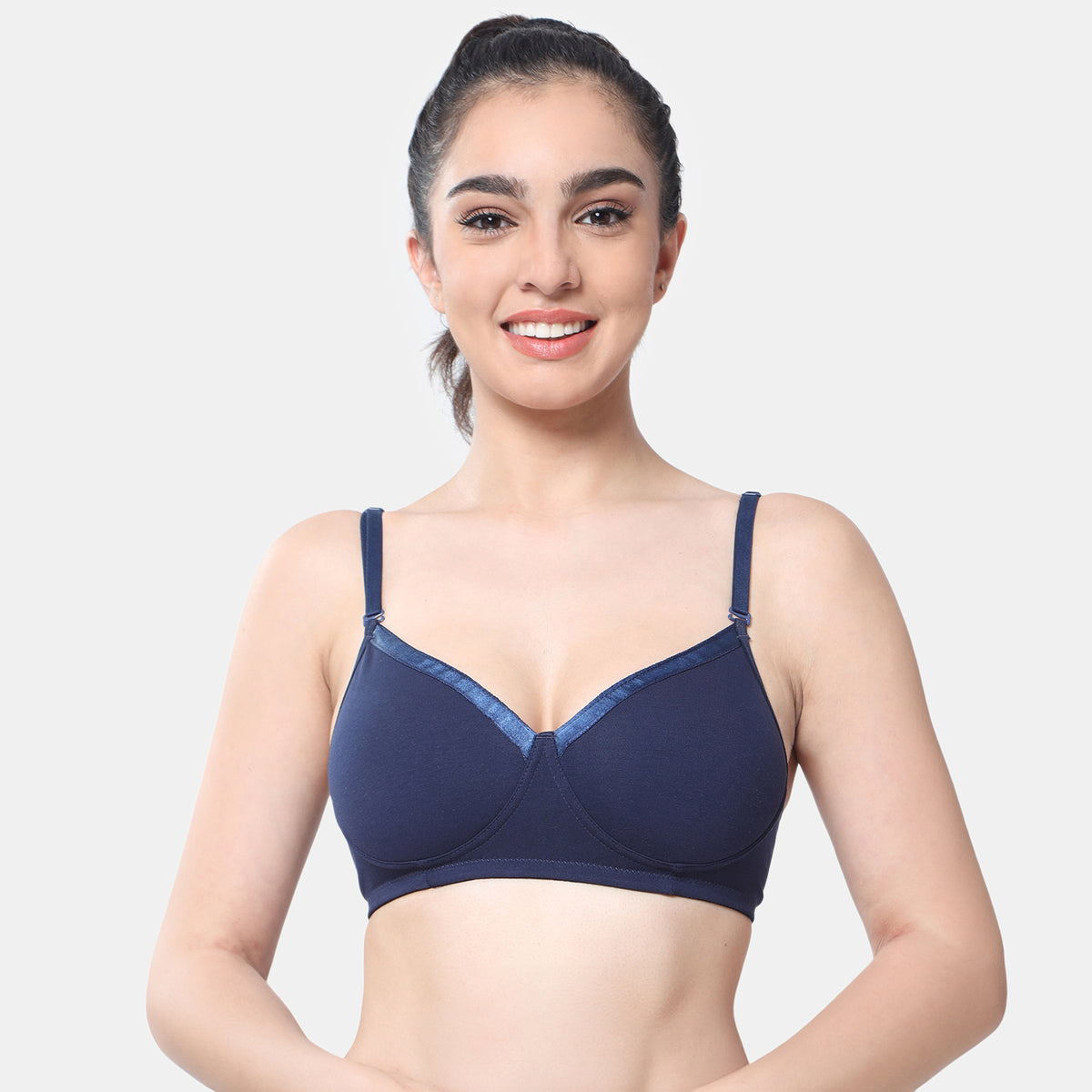 Envie Padded Non-Wired 3/4th Coverage T-Shirt Bra - NVB1007 (Navy)