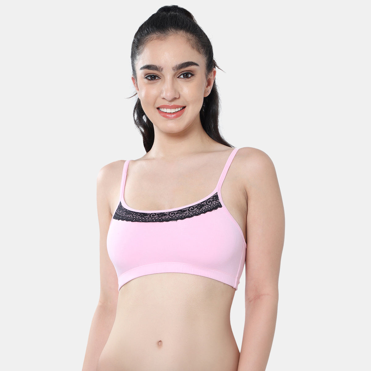 Envie Girls Non-Padded Non-Wired Full Coverage Beginners Bra - NVGB1113 (Pink)