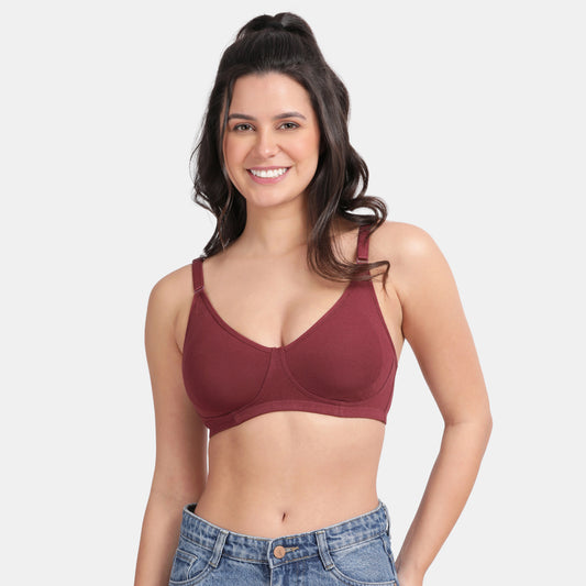 Envie Non-Padded Non-Wired 3/4th Coverage Minimiser Bra - NVB1024 (Plum)