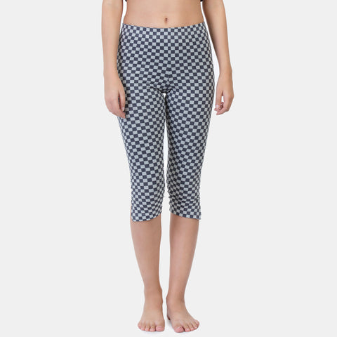 Envie Hugged Fit 3/4th Length Printed Capri - Assorted - NVCP6002 (Pink)