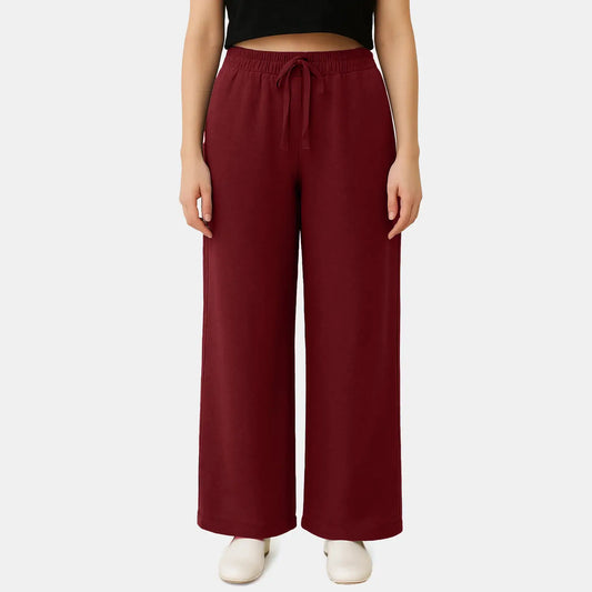 Envie Relaxed Fit Wide Leg Baggy Pant – NVTP8016 (Maroon)