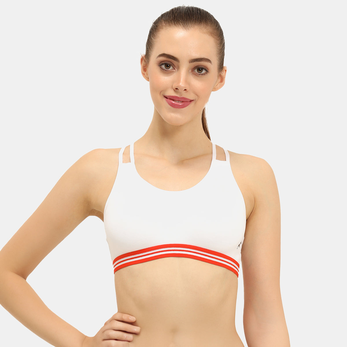 Envie Padded Non-Wired Full Coverage Sports Bra - NVB1069 (White)