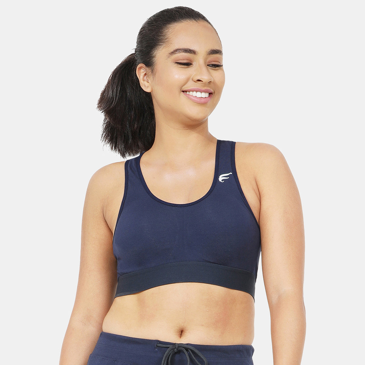 Envie Padded Non-Wired Full Coverage Sports Bra - NVB1070 (Navy Navy)