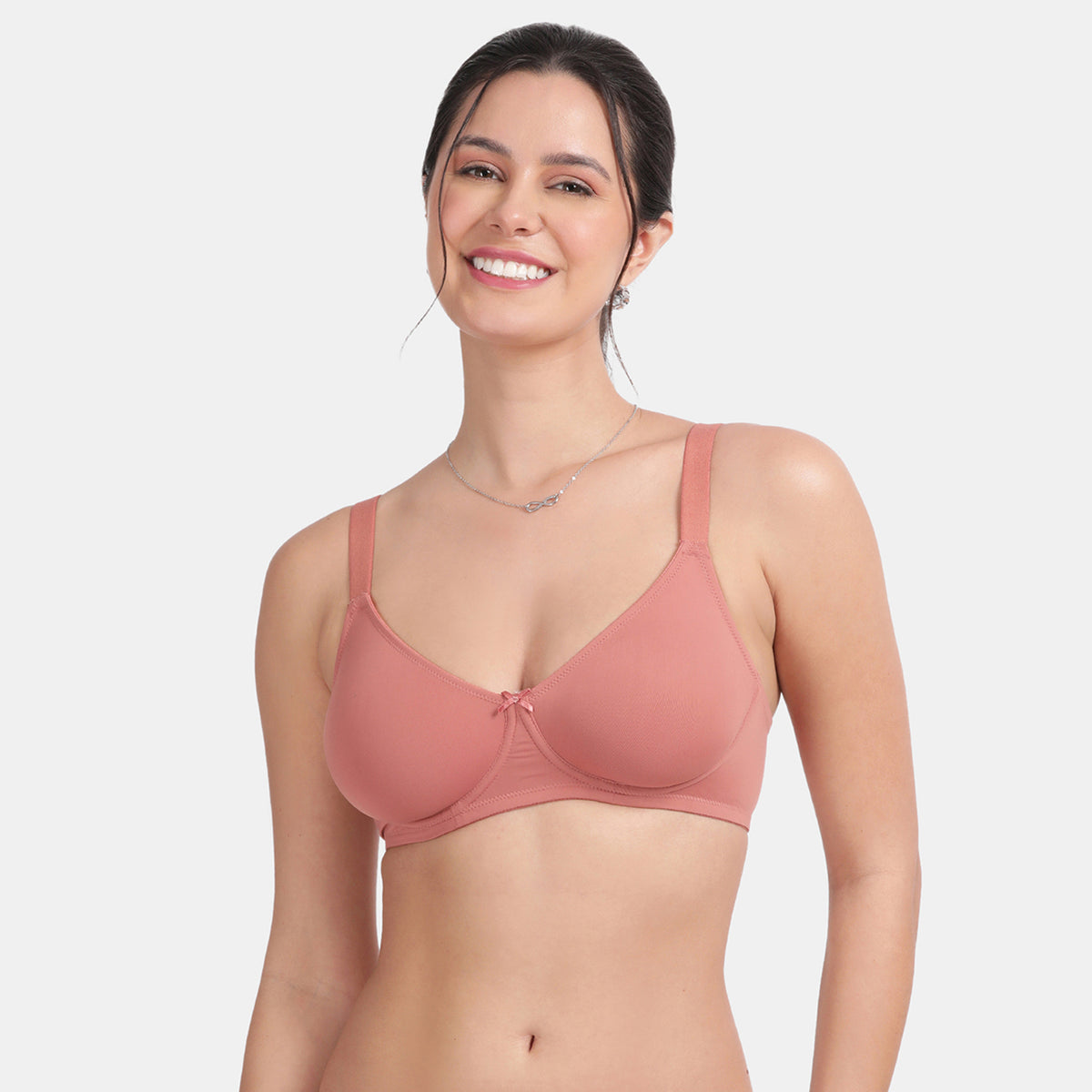 Duplicate - Envie Non-Padded Wired 3/4th Coverage T-Shirt Bra - NVB1132 (Mauve Mist)