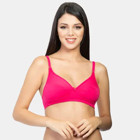 Best minimiser bra India fusia pink Envie NVB1001 non padded non wired 3/4th coverage daily wear comfort bra