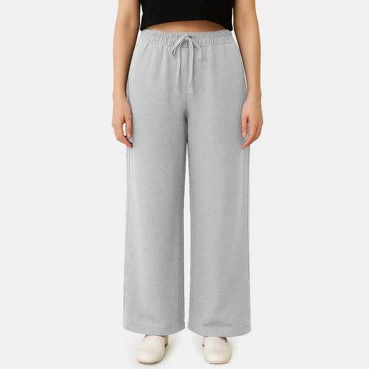 Envie Relaxed Fit Wide Leg Baggy Pant – NVTP8016 (Grey Melange)